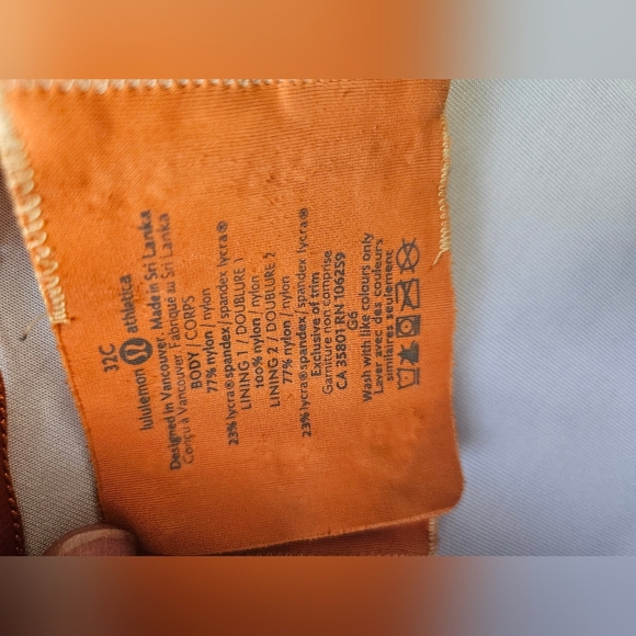 lululemon Women's Size 32 C athletica Orange Sports Bra - Picture 6 of 6
